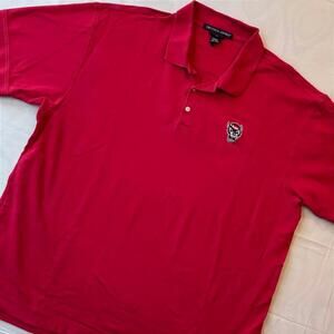 🐺 NC State Wolfpack Red Pima Cotton Polo Shirt 3XL Golf Preppy Tailgate